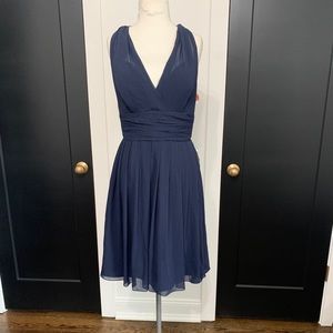 Navy blue midi dress